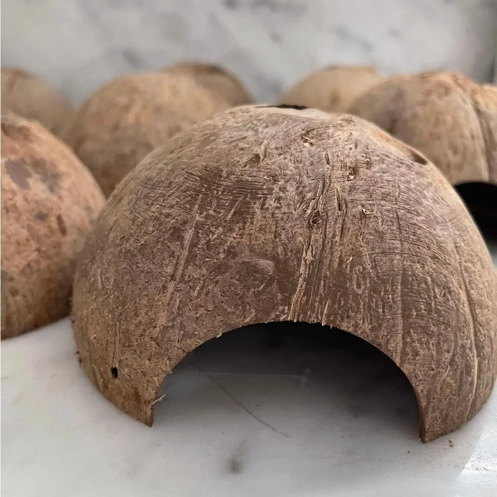 Coconut hut for small pets, reptiles, geckos, lizards, frog, fish, mice, etc